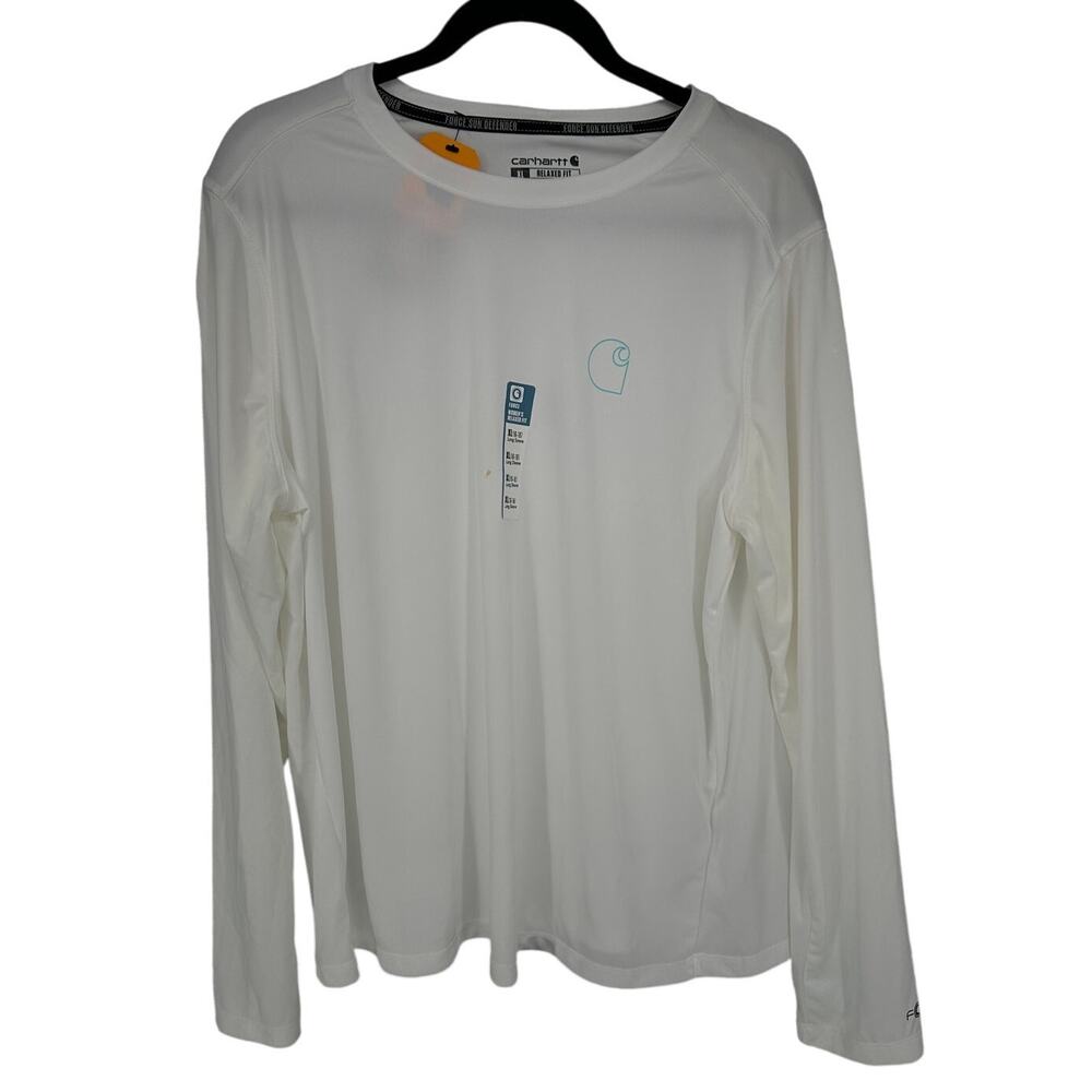 Carhartt NWT Force Sun Defender Graphic Tee White Long Sleeve Casual Workwear XL